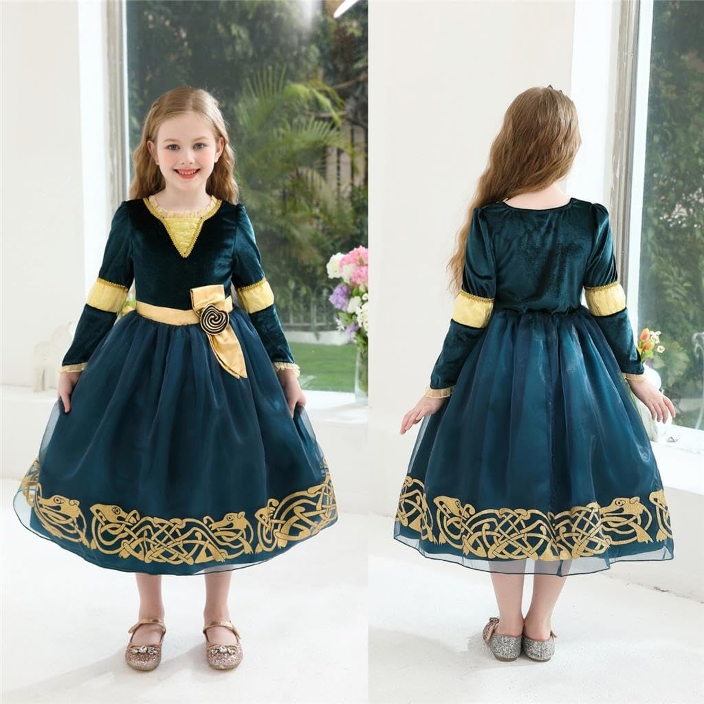 Dressy Daisy Girls Princess Costume Toddler Medieval Renaissance Dress for Halloween Birthday Party Role Play Size 2-12