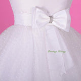 FG243 Girls' Polka Dot Pattern Tulle Flower Girl Pageant Dresses Size 2-8