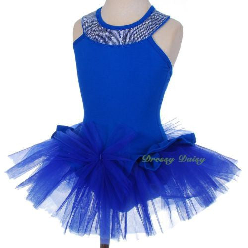 BA054 Rhinestone Girl Halter Ballet Tutu Dance Fairy Costume Pageant K –  Dressy Daisy