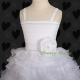 FG200 Glittering Diamante 10 Layer Bridesmaid Wedding Flower Girl Dress Size 18 Months - 7