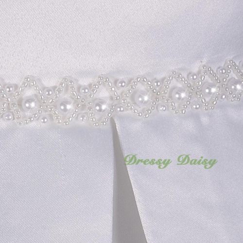 FG218 Girls' Beaded Satin Formal Occasion Dresses Wedding Communion Dress Size 4-14