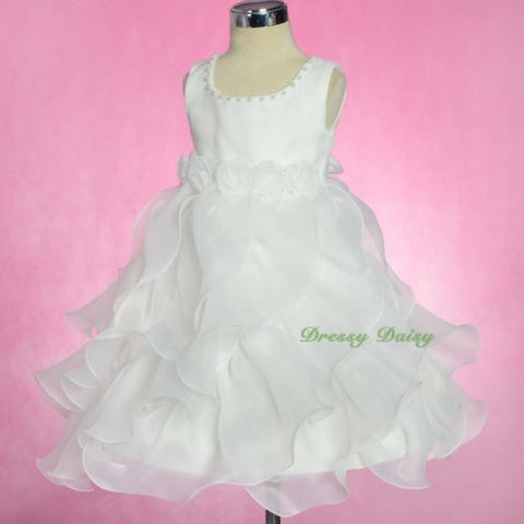 FG325 Ruffles Rosettes Flower Girl Dress Birthday Party Occasion Dress Size 12 Months - 5