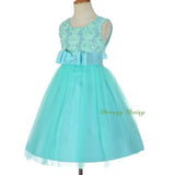 FG293 Girls' Sequin Satin Tulle Pageant Dresses Flower Girl Party Dress Size 3-10