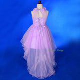 FG338 Rosettes Halter Tulle Flower Girl Party Occasion Dress Gown Purple Size 2-10