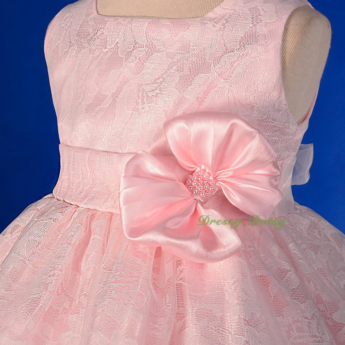 FG276 Baby Girls' Floral Lace Flower Girl Dresses Pageant Birthday Dress Size 9 Months - 4