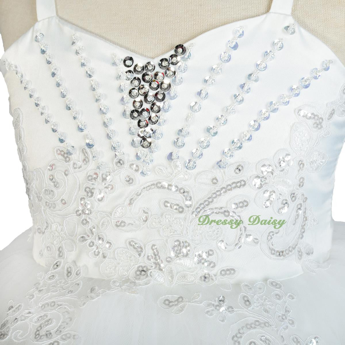 FG303 Rich Beaded Embroidery Flower Girl Dress Wedding Party Occasion Kid Size 18 Months - 7