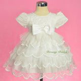 FG323 Beaded Scallop Hemline Dresses Pageant Birthday Occasion Baby Size 9-24 Months