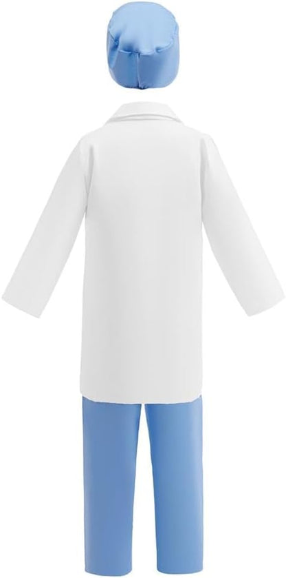 Dressy Daisy Kids Ages 4-14 Doctor Costume Play Set Nurse Dress Up Scrubs with Lab Coat & Medical Accessories for Career Day