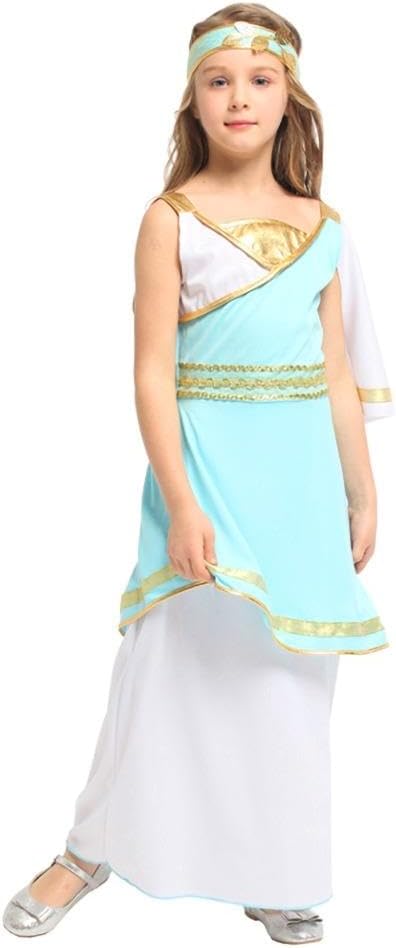 Dressy Daisy Roman Greek Goddess Costume Toga Dress Ancient Myths Outfit Set with Accessories for Toddler Little Girls