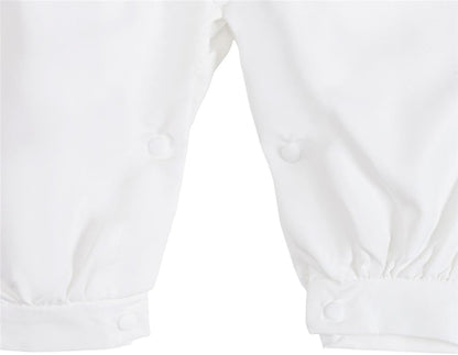 Dressy Daisy Baby Boy Baptism Christening Outfit White Jumpsuit Romper & Beret Hat for Infant Toddler Kids Bautizo Size 6M-3T
