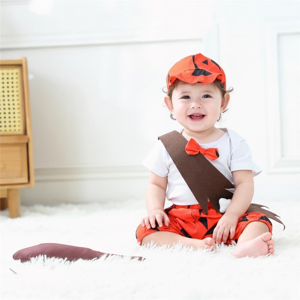 Dressy Daisy Infant Baby Cave Boys Halloween Costume Suit Fancy Party Dress Up Set with Hat and Bat