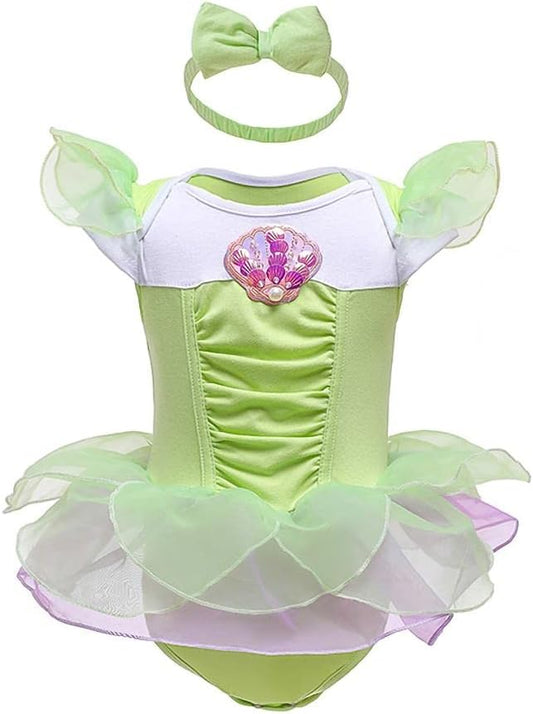 Dressy Daisy Infant Baby Girl Princess Dress Costume Romper Tulle Tutu Fancy Birthday Halloween Bodysuit Outfit with Headband