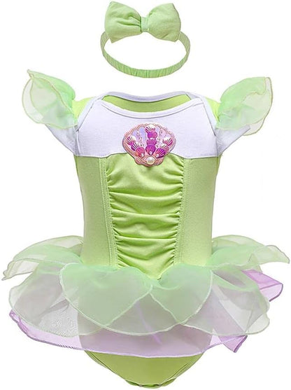 Dressy Daisy Infant Baby Girl Princess Dress Costume Romper Tulle Tutu Fancy Birthday Halloween Bodysuit Outfit with Headband