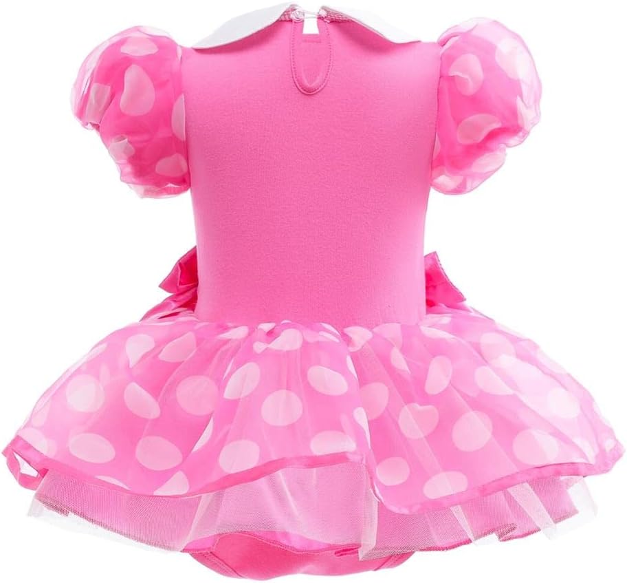 Dressy Daisy Infant Baby Girls Polka Dots Romper Costume Onesie Halloween Birthday Party Dress with Headband