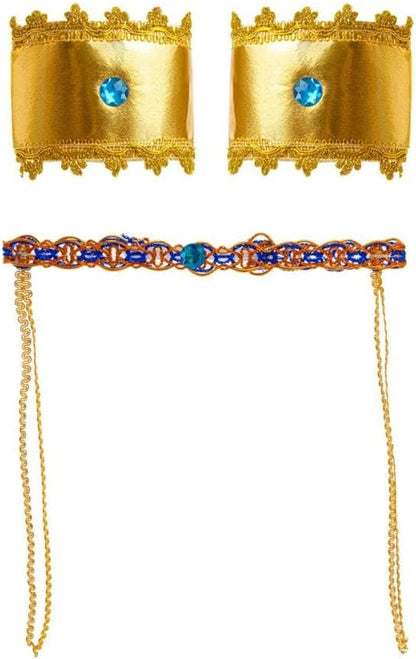 Dressy Daisy Cleopatra Costume Girls Kids Egyptian Queen Goddess Outfit Accessories Set, Halloween Dress Up Size 4T - 14