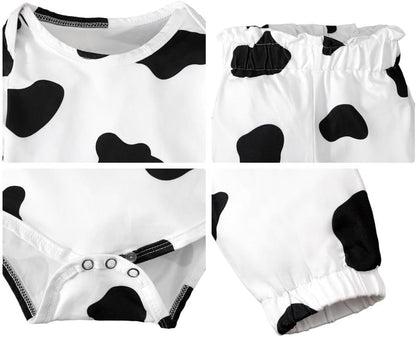 Dressy Daisy Infant Baby Cow Onesie Romper Costume Bodysuit Set with pants and Hat Size 6 to 24 Months