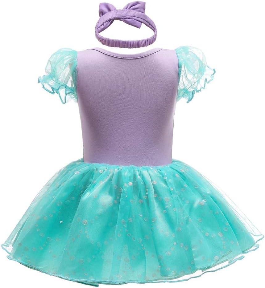 Dressy Daisy Infant Baby Girl Princess Dress Costume Romper Tulle Tutu Fancy Birthday Halloween Bodysuit Outfit with Headband