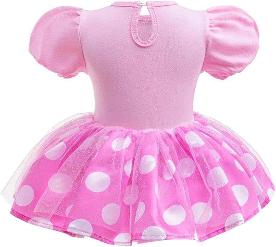 Dressy Daisy Infant Baby Girls Polka Dots Romper Costume Onesie Halloween Birthday Party Dress with Headband