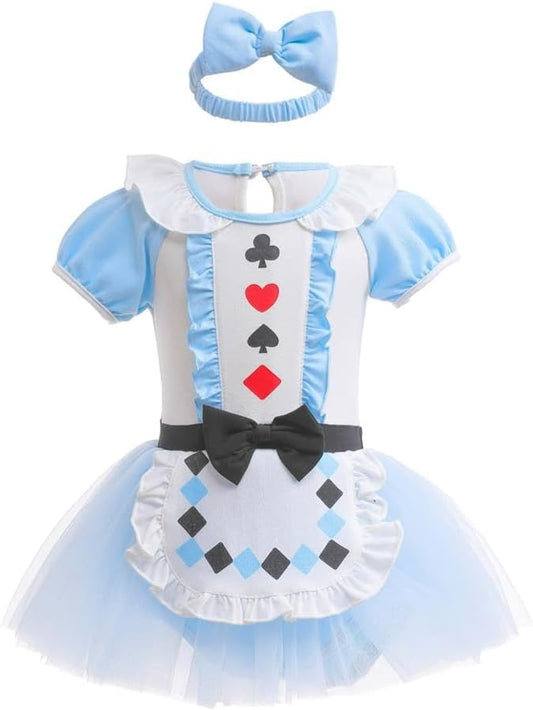 Dressy Daisy Infant Baby Girl Princess Dress Costume Romper Tulle Tutu Fancy Birthday Halloween Bodysuit Outfit with Headband