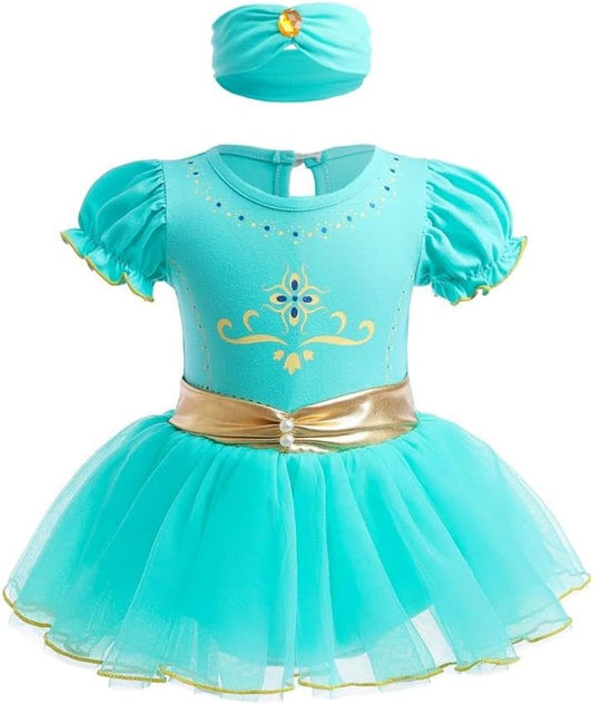 Dressy Daisy Infant Baby Girl Princess Dress Costume Romper Tulle Tutu Fancy Birthday Halloween Bodysuit Outfit with Headband