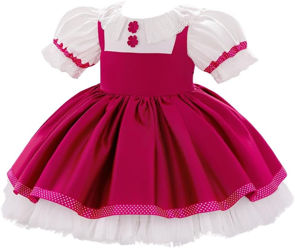 Dressy Daisy Toddler Little Girls and Bear Costume Folk Dress Up Birthday Party Halloween Outfit with Kerchief