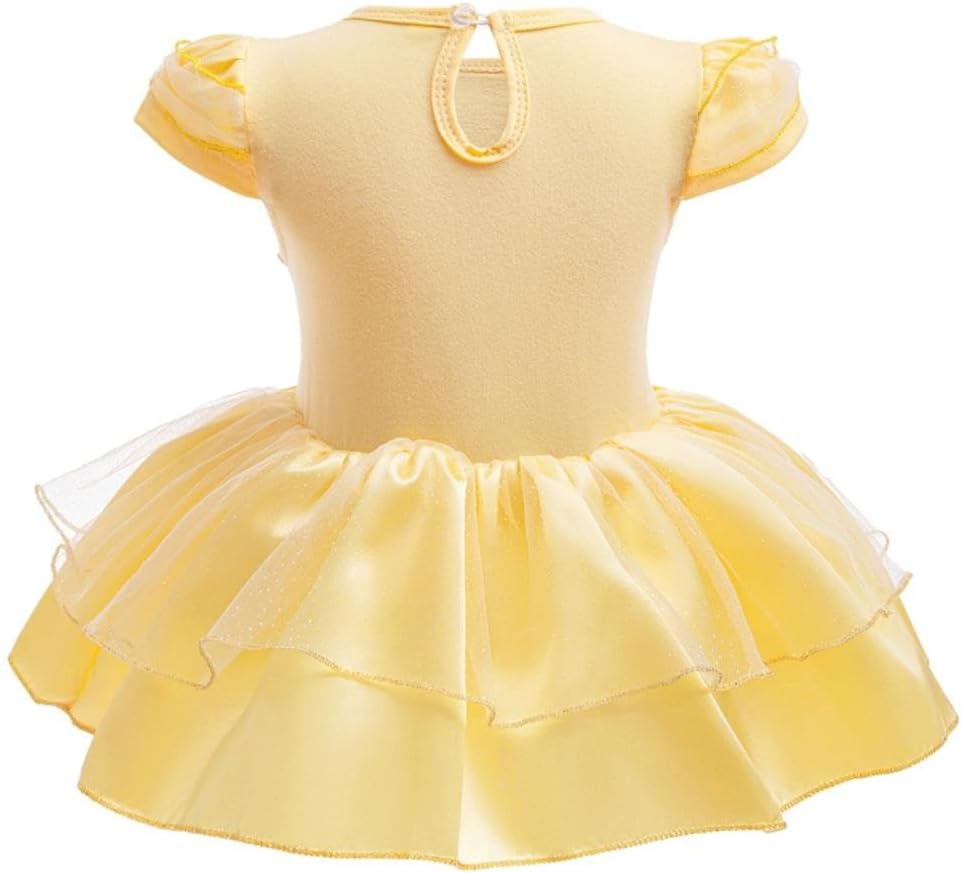 Dressy Daisy Infant Baby Girl Princess Dress Costume Romper Tulle Tutu Fancy Birthday Halloween Bodysuit Outfit with Headband