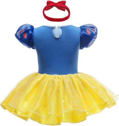 Dressy Daisy Infant Baby Girl Princess Dress Costume Romper Tulle Tutu Fancy Birthday Halloween Bodysuit Outfit with Headband