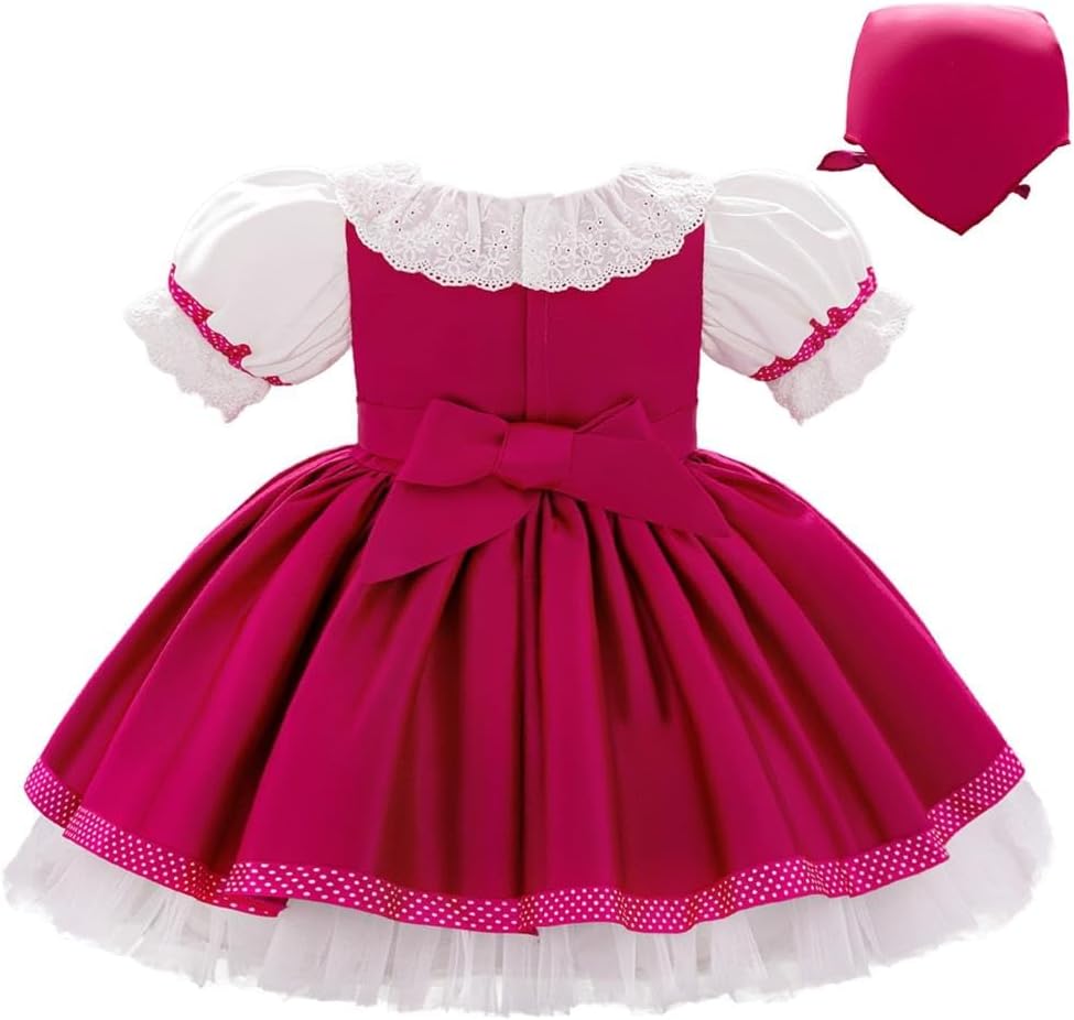 Dressy Daisy Toddler Little Girls and Bear Costume Folk Dress Up Birthday Party Halloween Outfit with Kerchief