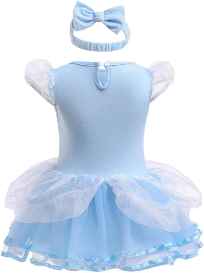 Dressy Daisy Infant Baby Girl Princess Dress Costume Romper Tulle Tutu Fancy Birthday Halloween Bodysuit Outfit with Headband