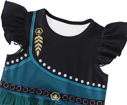 Dressy Daisy Ice Princess Coronation Costume Outfit, Toddler Little Girls for Casual Dress Birthday Party, Size 2T-10 Green