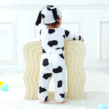 Dressy Daisy Infant Baby Cow Onesie Romper Costume Bodysuit Set with pants and Hat Size 6 to 24 Months