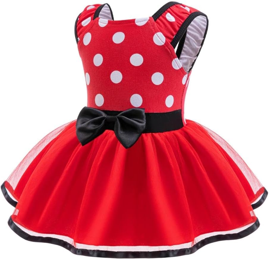 Dressy Daisy Infant Baby Girls Polka Dots Romper Costume Onesie Halloween Birthday Party Dress with Headband