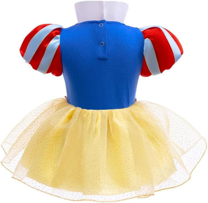Dressy Daisy Infant Baby Girl Princess Dress Costume Romper Tulle Tutu Fancy Birthday Halloween Bodysuit Outfit with Headband