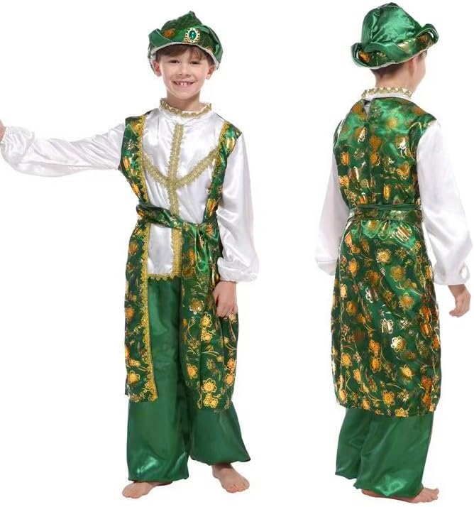 Dressy Daisy Arab Prince Costume Boys 4T-11 Arabian Nights Dress Up Outfit Set for Kids Cosplay Halloween Party