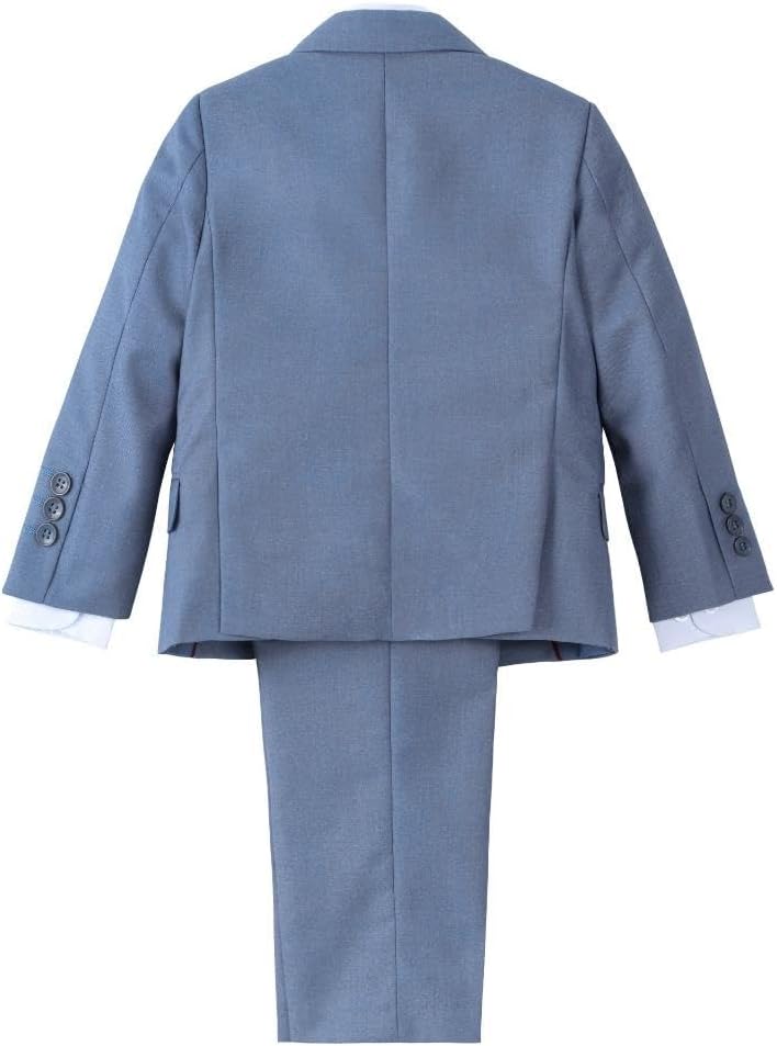 Dressy Daisy 5-Piece Boys Slim Fit Tuxedo Suit Set Formal Outfit Wear Toddler Kids Size 2T-13