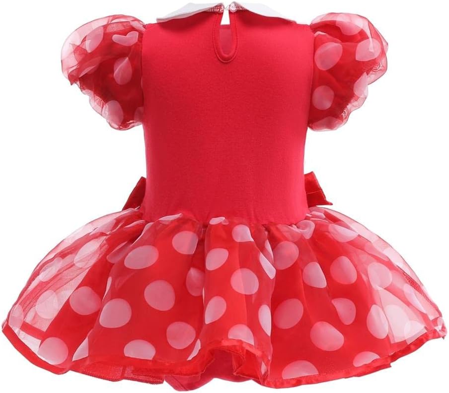 Dressy Daisy Infant Baby Girls Polka Dots Romper Costume Onesie Halloween Birthday Party Dress with Headband