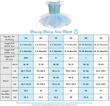 Dressy Daisy Infant Baby Girl Princess Dress Costume Romper Tulle Tutu Fancy Birthday Halloween Bodysuit Outfit with Headband