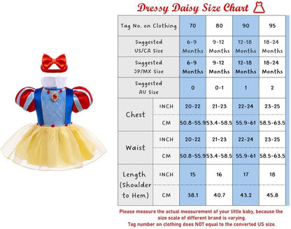 Dressy Daisy Infant Baby Girl Princess Dress Costume Romper Tulle Tutu Fancy Birthday Halloween Bodysuit Outfit with Headband