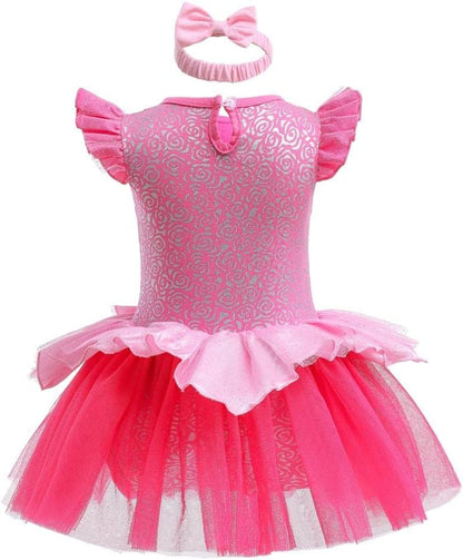 Dressy Daisy Infant Baby Girl Princess Dress Costume Romper Tulle Tutu Fancy Birthday Halloween Bodysuit Outfit with Headband