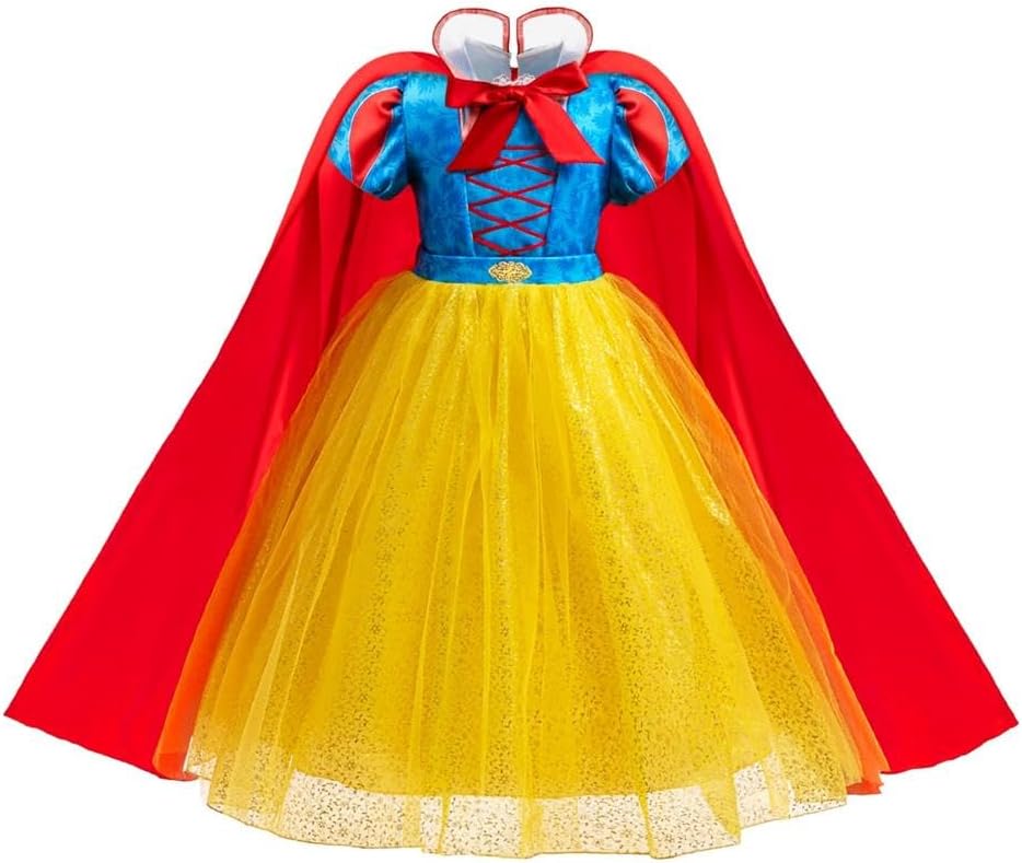 Dressy Daisy Girls Princess Snow Costume Grand Fancy Dress Up Halloween Party Outfit Set Size Toddler Kids 12M-12