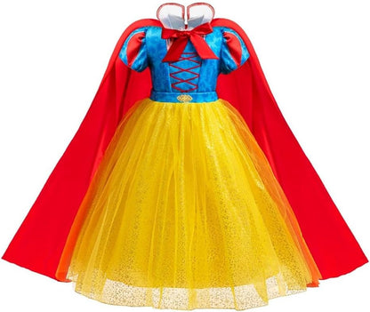 Dressy Daisy Girls Princess Snow Costume Grand Fancy Dress Up Halloween Party Outfit Set Size Toddler Kids 12M-12