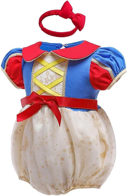 Dressy Daisy Infant Baby Girl Princess Dress Costume Romper Tulle Tutu Fancy Birthday Halloween Bodysuit Outfit with Headband