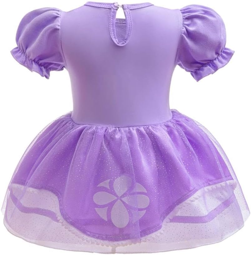 Dressy Daisy Infant Baby Girl Princess Dress Costume Romper Tulle Tutu Fancy Birthday Halloween Bodysuit Outfit with Headband