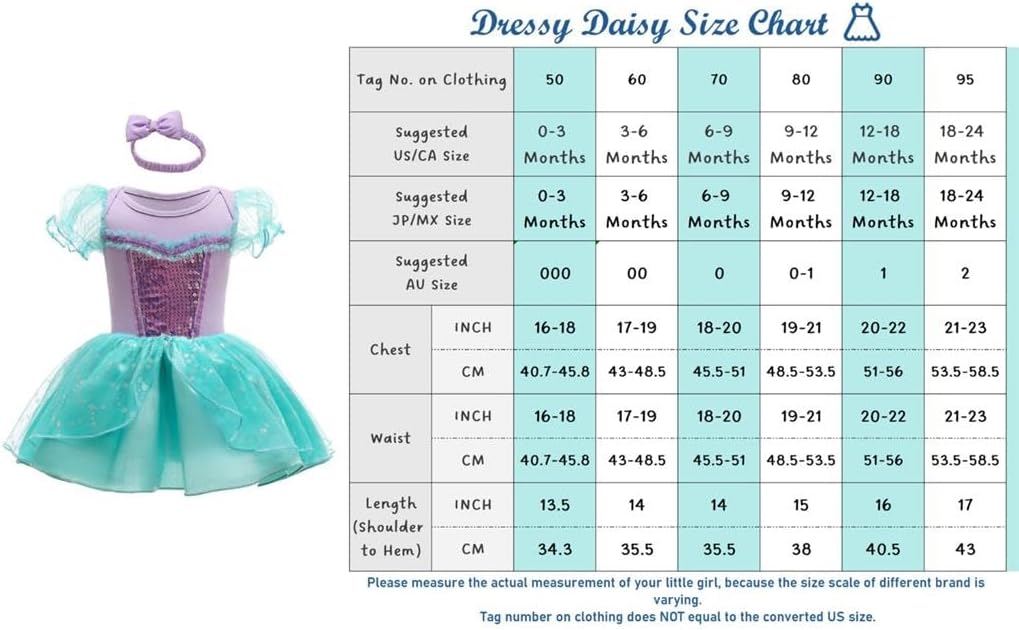 Dressy Daisy Infant Baby Girl Princess Dress Costume Romper Tulle Tutu Fancy Birthday Halloween Bodysuit Outfit with Headband