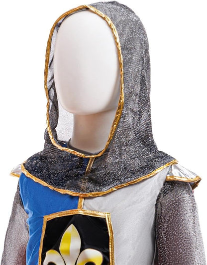 Dressy Daisy 5-10 Years Boys Knight Costume with Cape Sword Shield Belt Hood Halloween Medieval Festival School Play Birthday