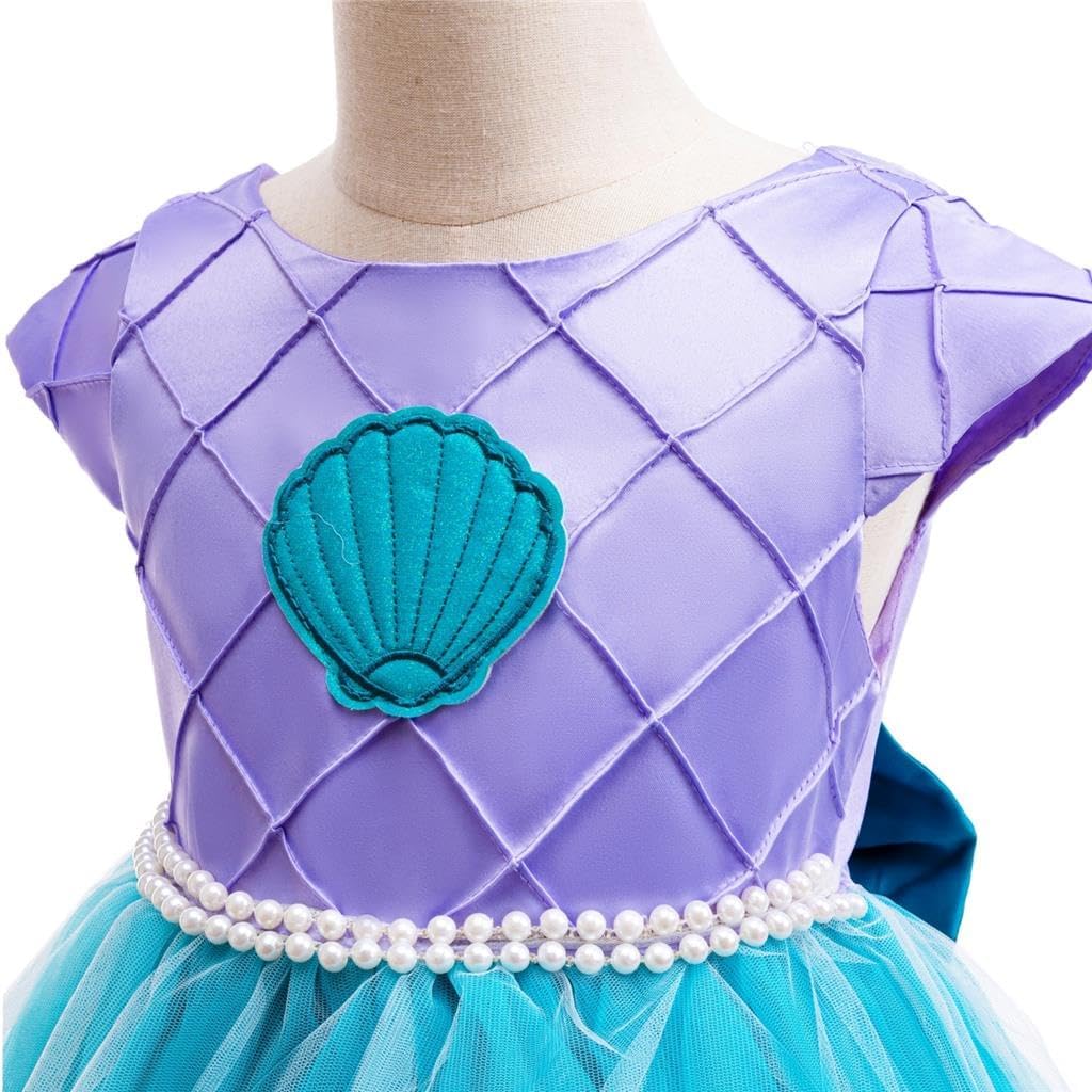 Dressy Daisy Princess Mermaid Costume Fancy Dress Up for Toddler Little Girls Halloween Birthday Party Outfits