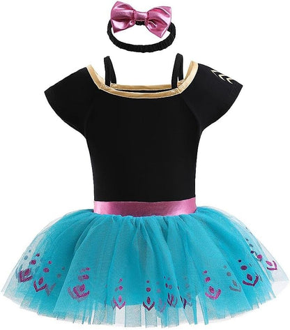 Dressy Daisy Infant Baby Girl Princess Dress Costume Romper Tulle Tutu Fancy Birthday Halloween Bodysuit Outfit with Headband