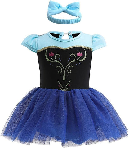 Dressy Daisy Infant Baby Girl Princess Dress Costume Romper Tulle Tutu Fancy Birthday Halloween Bodysuit Outfit with Headband