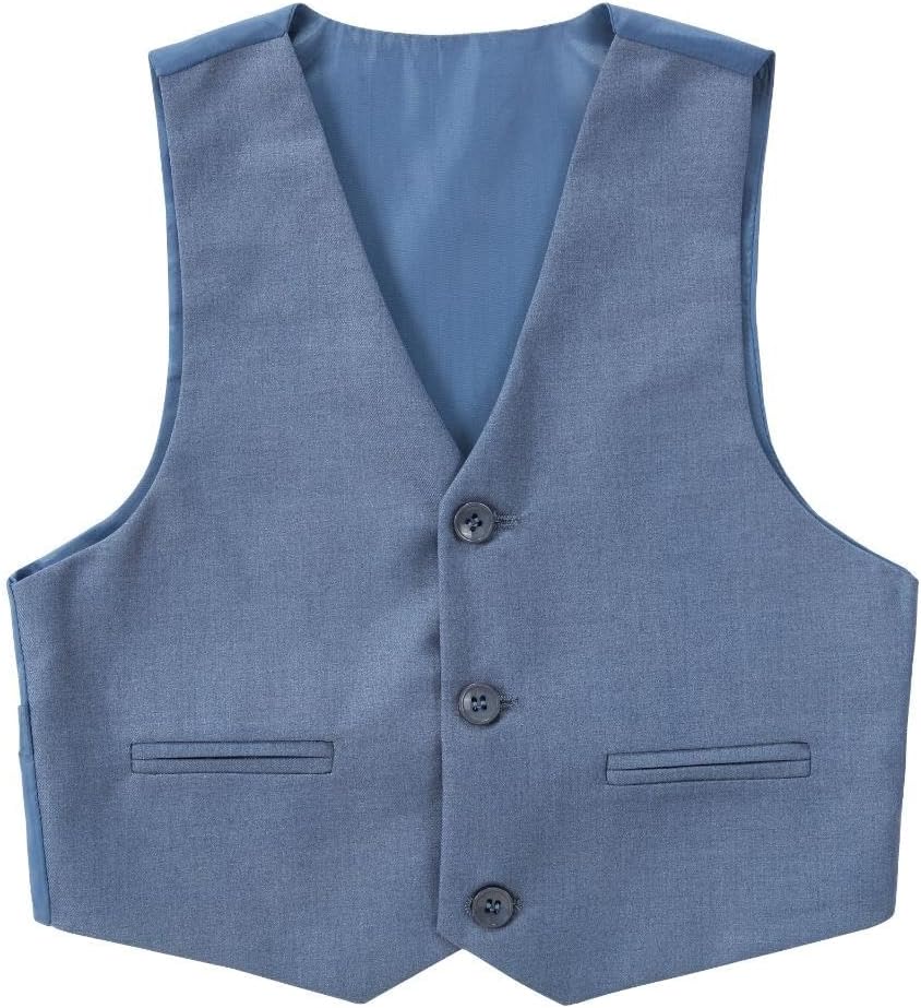 Dressy Daisy 5-Piece Boys Slim Fit Tuxedo Suit Set Formal Outfit Wear Toddler Kids Size 2T-13