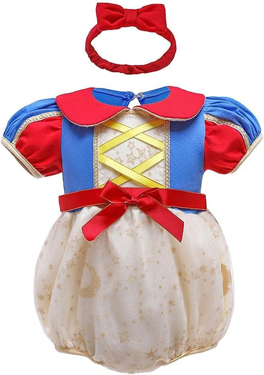 Dressy Daisy Infant Baby Girl Princess Dress Costume Romper Tulle Tutu Fancy Birthday Halloween Bodysuit Outfit with Headband
